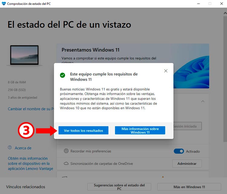 Comprobación Windows 10 - Paso 3